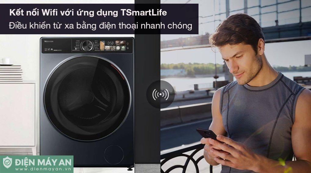 Máy Giặt Sấy Toshiba Inverter Giặt 10,5 Kg - Sấy 7 Kg TWD-T25BZU115MWV(MG)